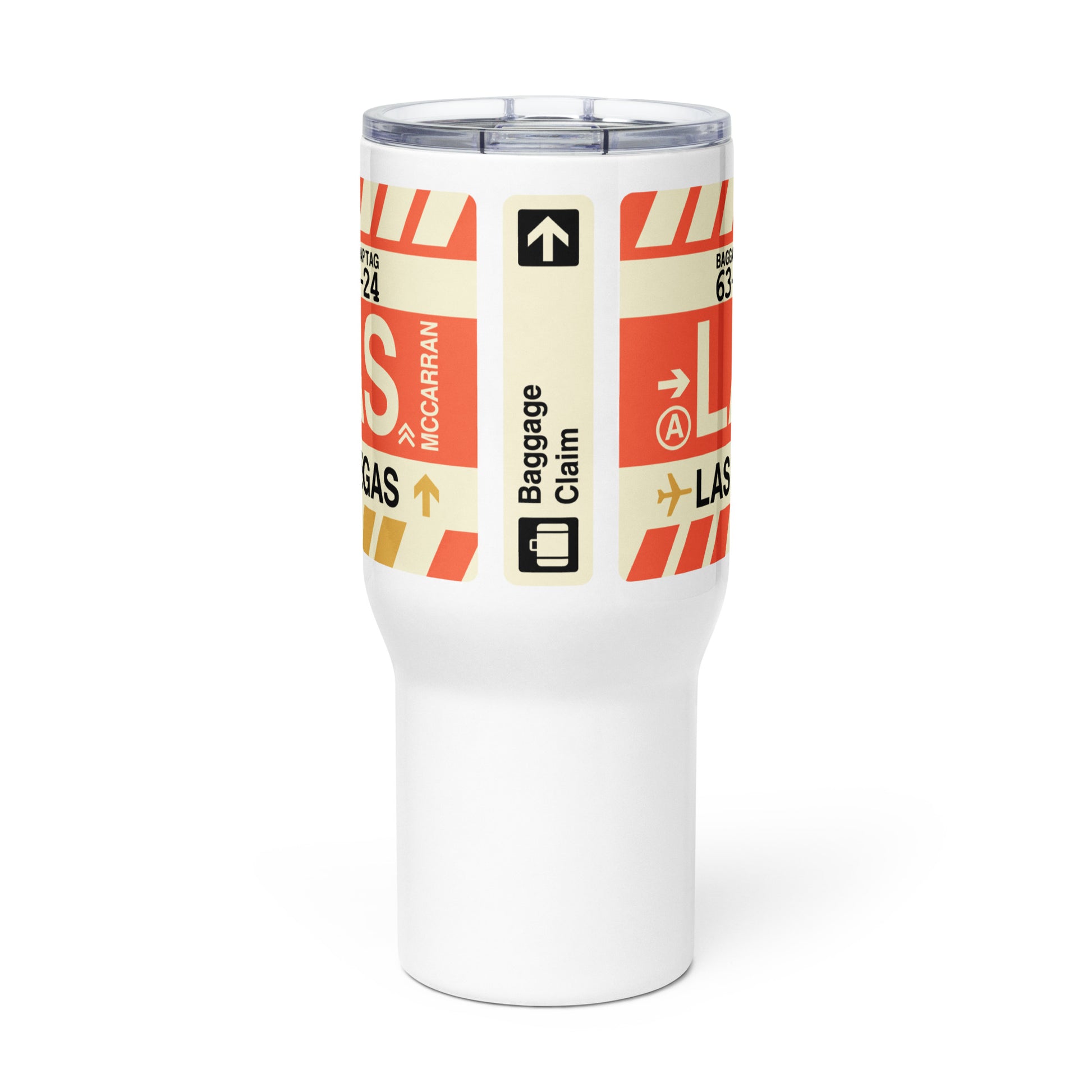 Souvenir Travel Mug • LAS Las Vegas • YHM Designs - Image 03