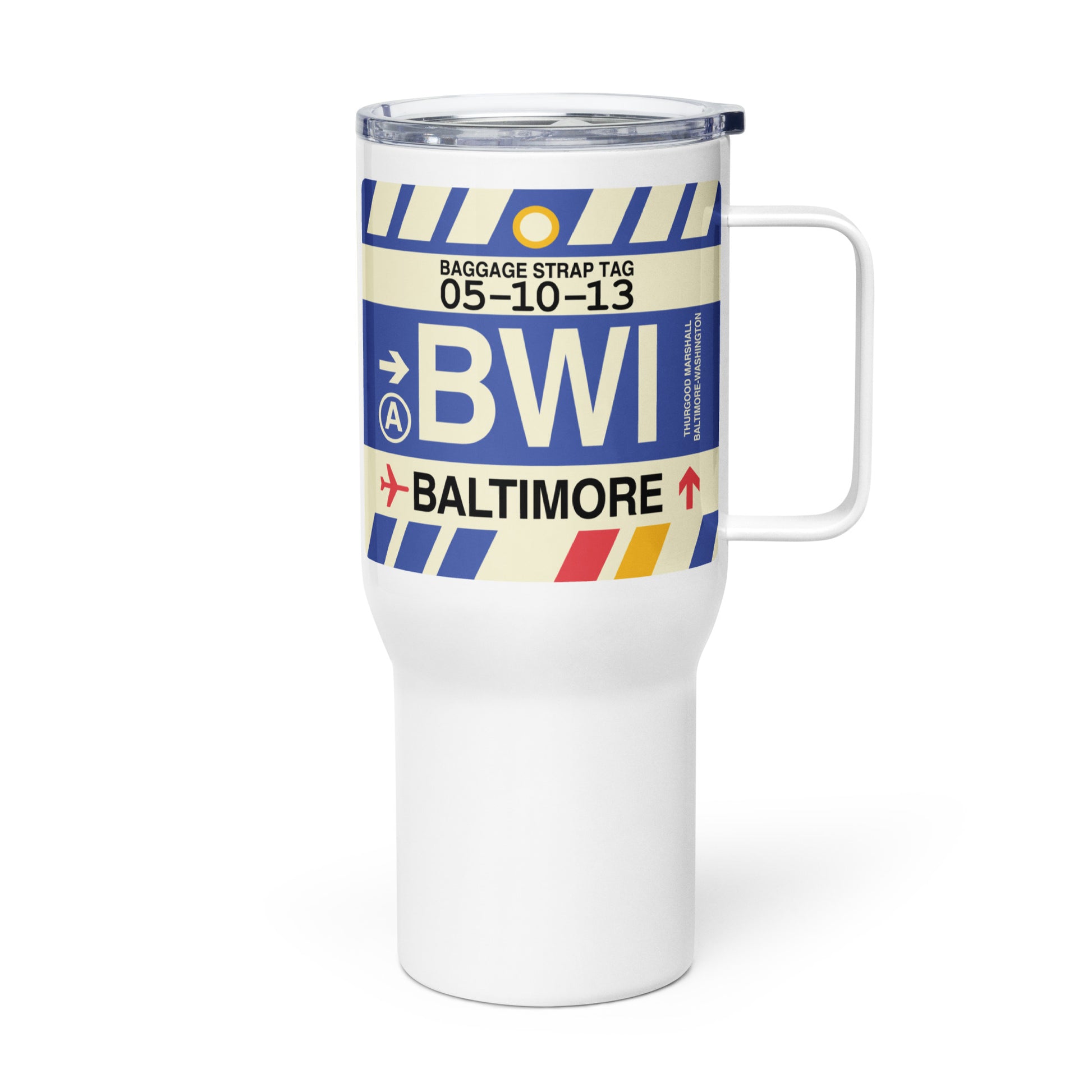 Souvenir Travel Mug • BWI Baltimore • YHM Designs - Image 01
