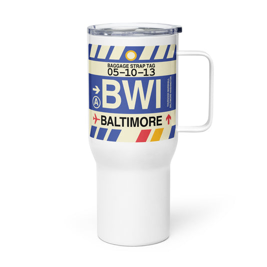 Souvenir Travel Mug • BWI Baltimore • YHM Designs - Image 01