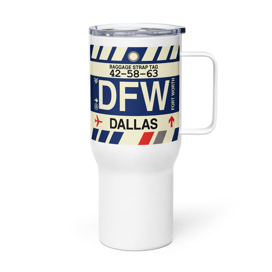 Souvenir Travel Mug • DFW Dallas • YHM Designs - Image 01