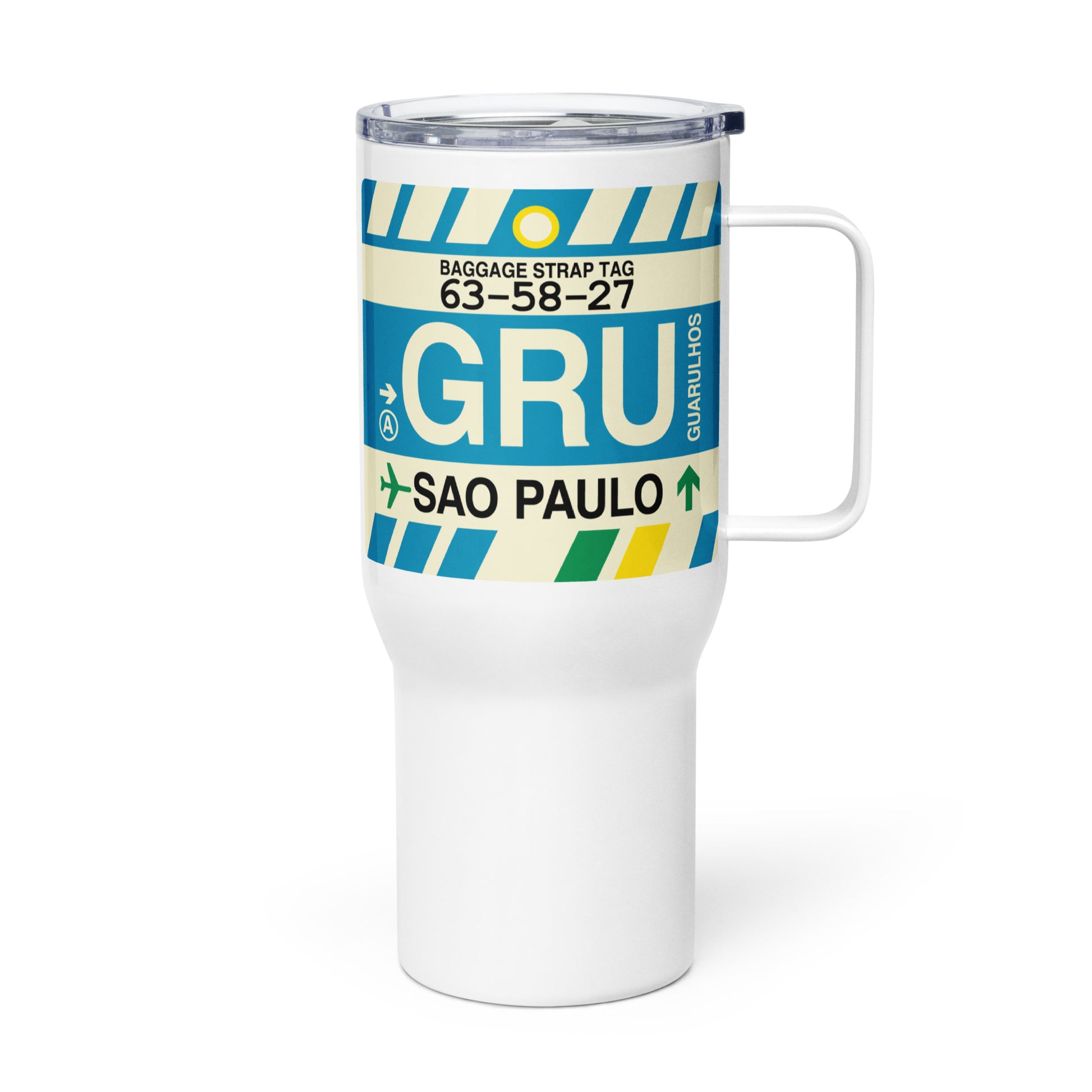 Souvenir Travel Mug • GRU Sao Paulo • YHM Designs - Image 01