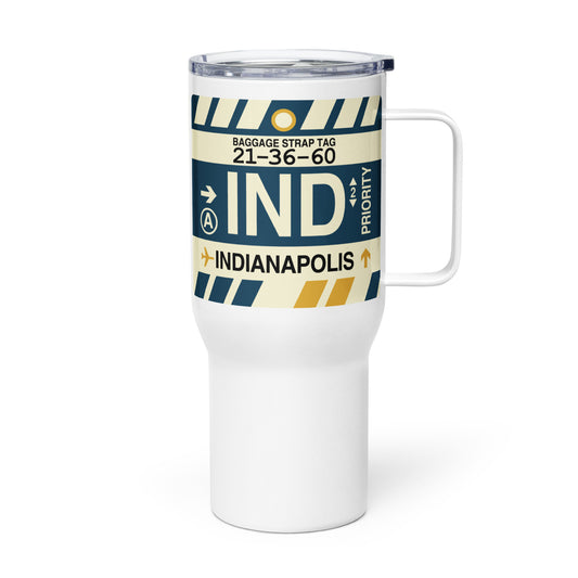Souvenir Travel Mug • IND Indianapolis • YHM Designs - Image 01