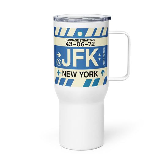 Souvenir Travel Mug • JFK New York City • YHM Designs - Image 01