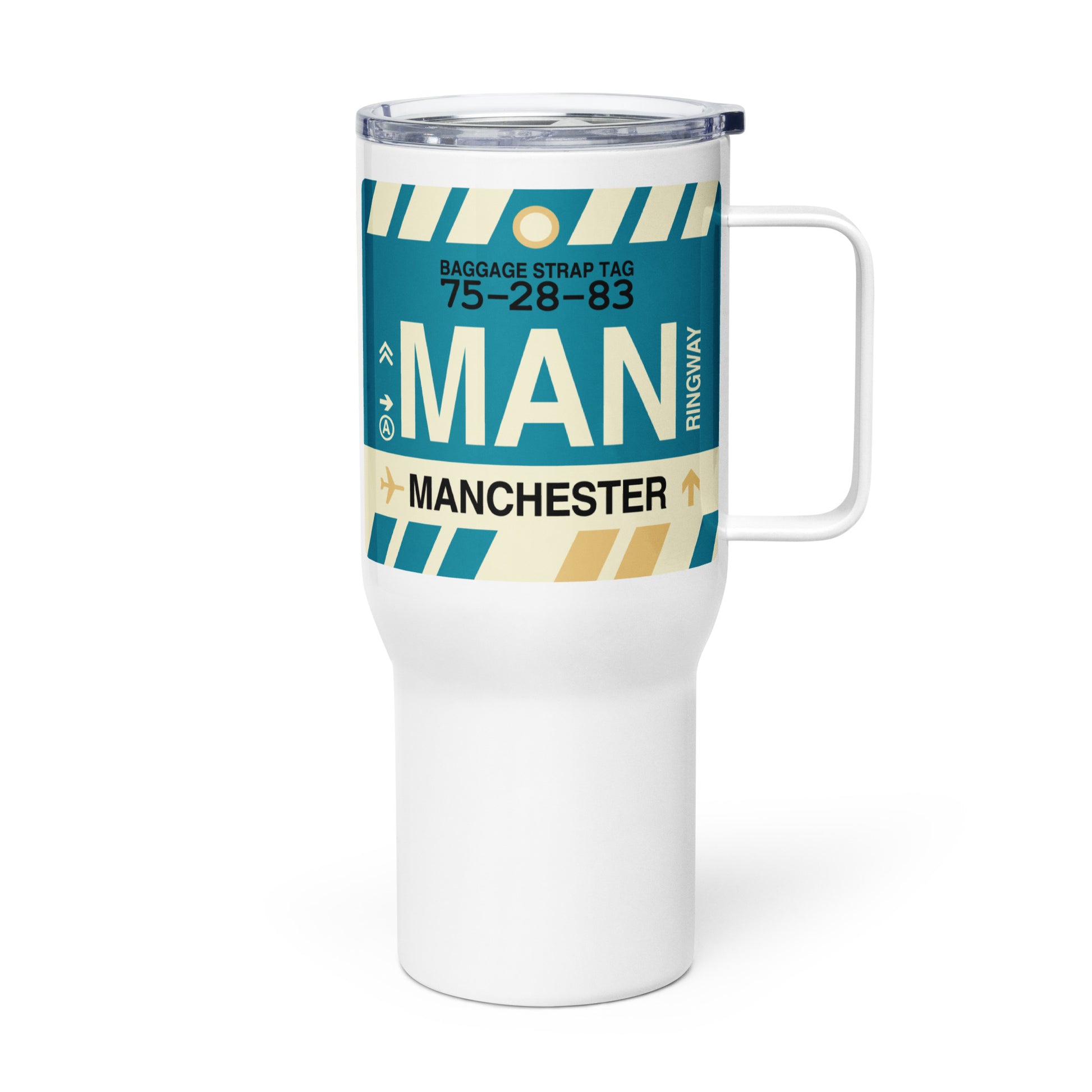 Souvenir Travel Mug • MAN Manchester • YHM Designs - Image 01