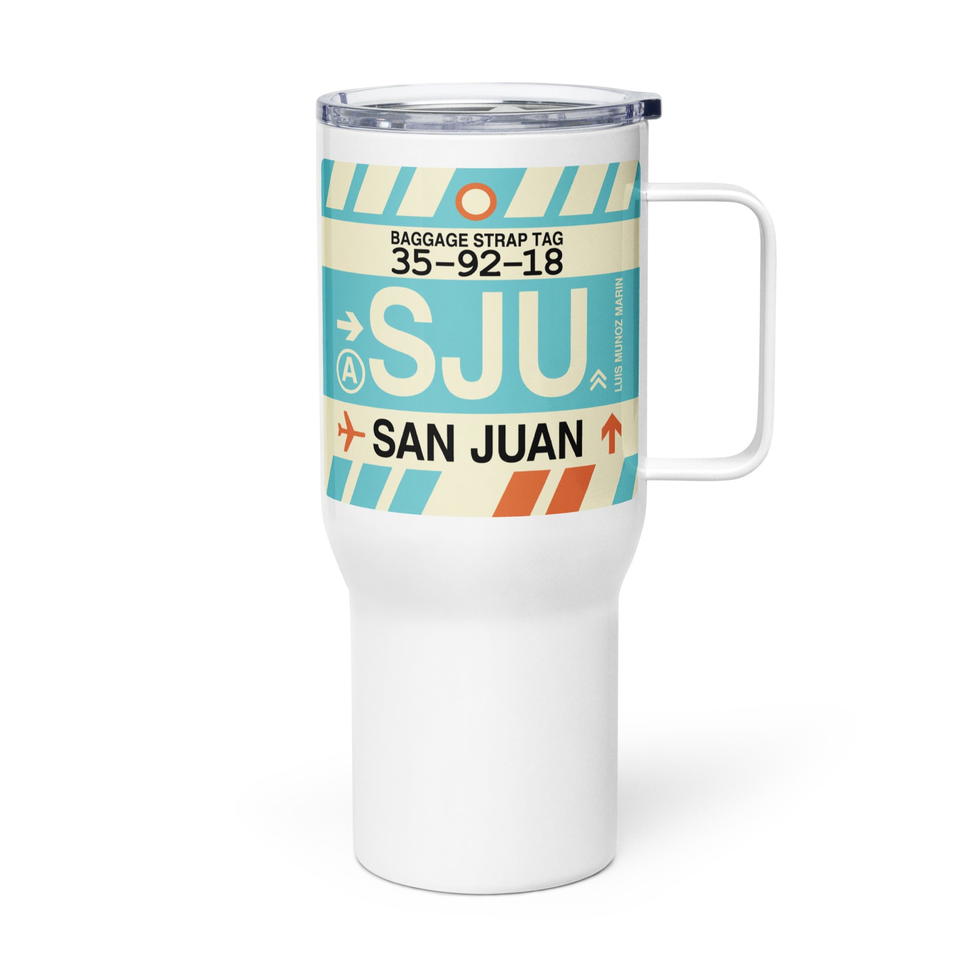 Souvenir Travel Mug • SJU San Juan • YHM Designs - Image 01