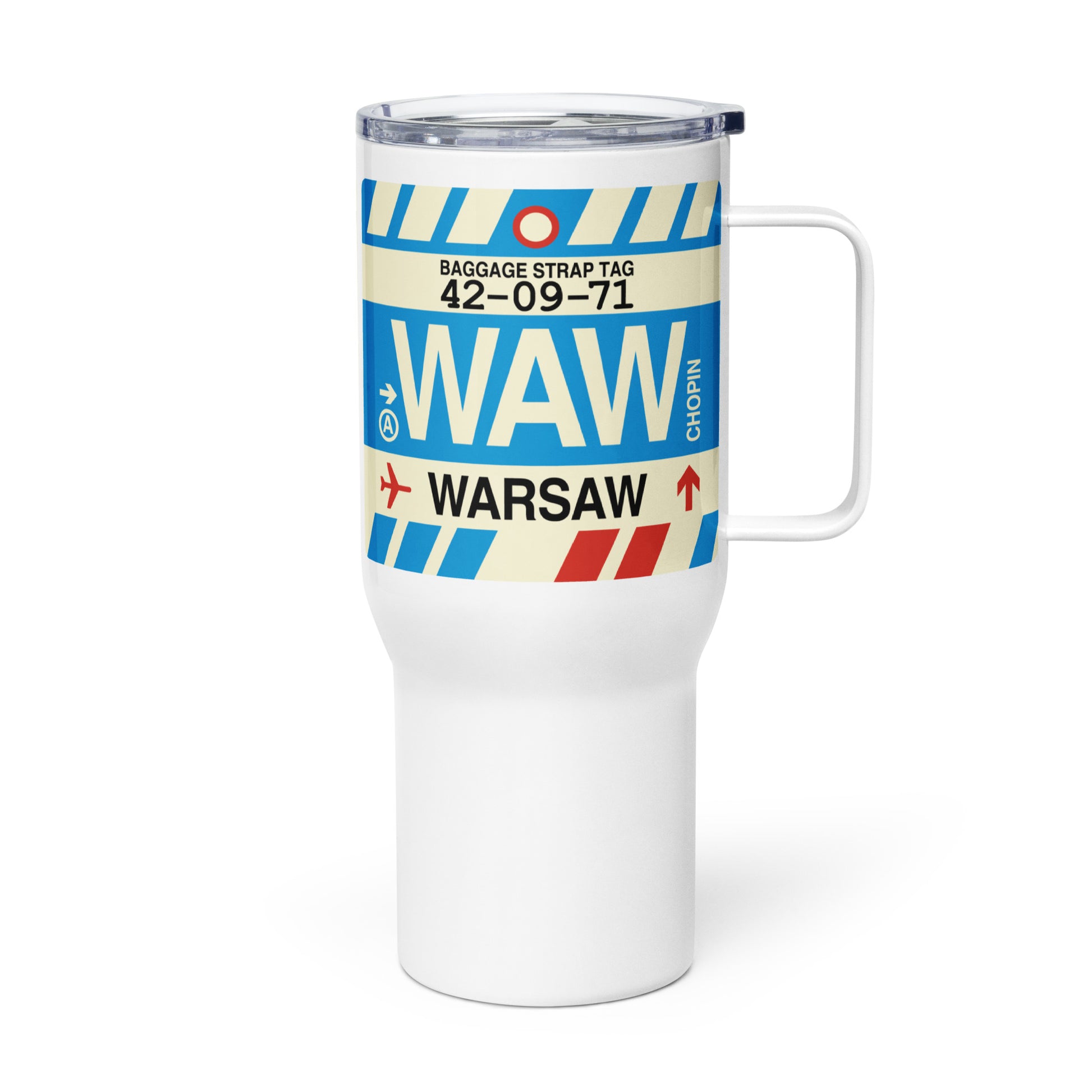 Souvenir Travel Mug • WAW Warsaw • YHM Designs - Image 01