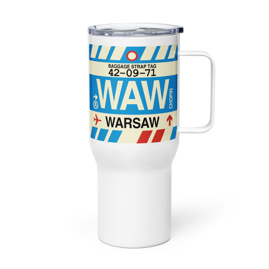 Souvenir Travel Mug • WAW Warsaw • YHM Designs - Image 01