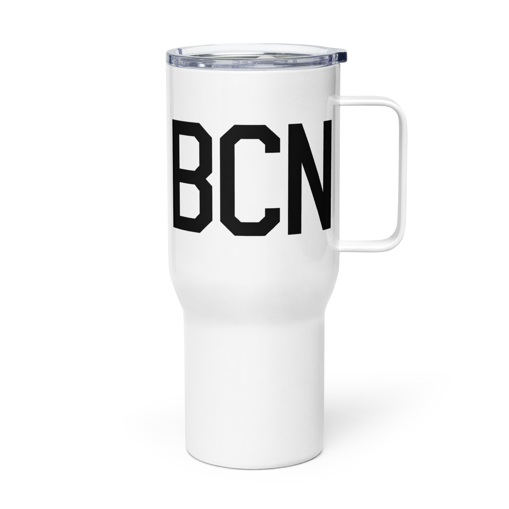 Aviation Gift Travel Mug • BCN Barcelona • YHM Designs - Image 01