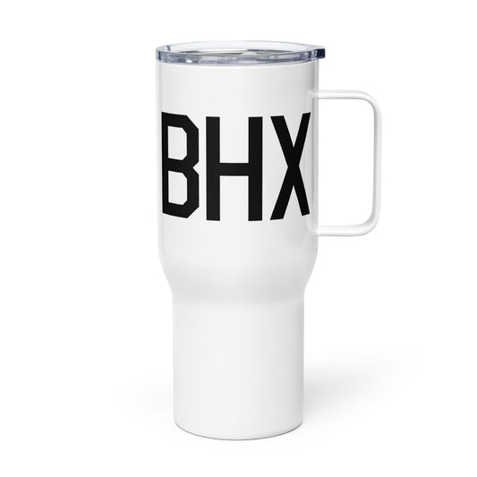 Aviation Gift Travel Mug • BHX Birmingham • YHM Designs - Image 01
