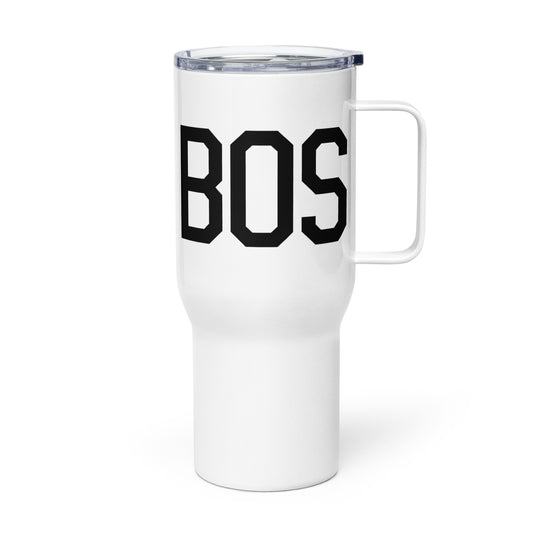 Aviation Gift Travel Mug • BOS Boston • YHM Designs - Image 01