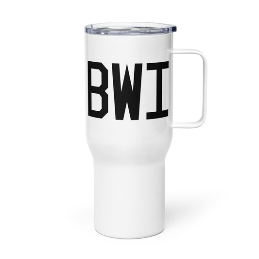 Aviation Gift Travel Mug • BWI Baltimore • YHM Designs - Image 01