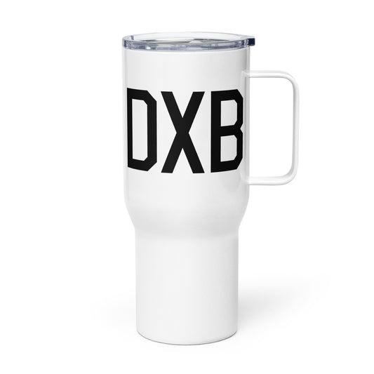 Aviation Gift Travel Mug • DXB Dubai • YHM Designs - Image 01