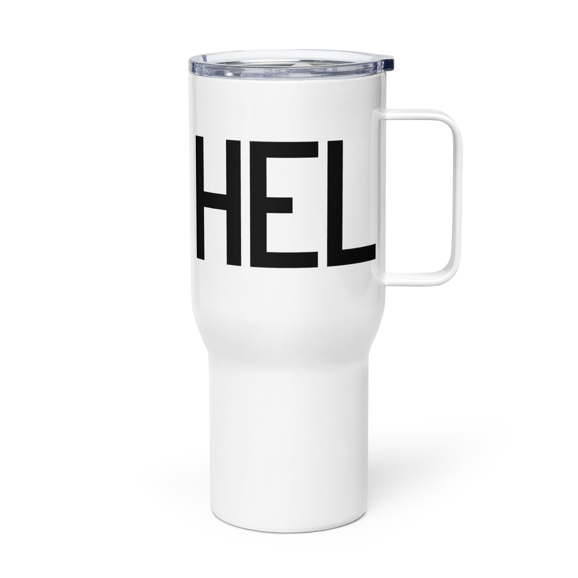 Aviation Gift Travel Mug • HEL Helsinki • YHM Designs - Image 01