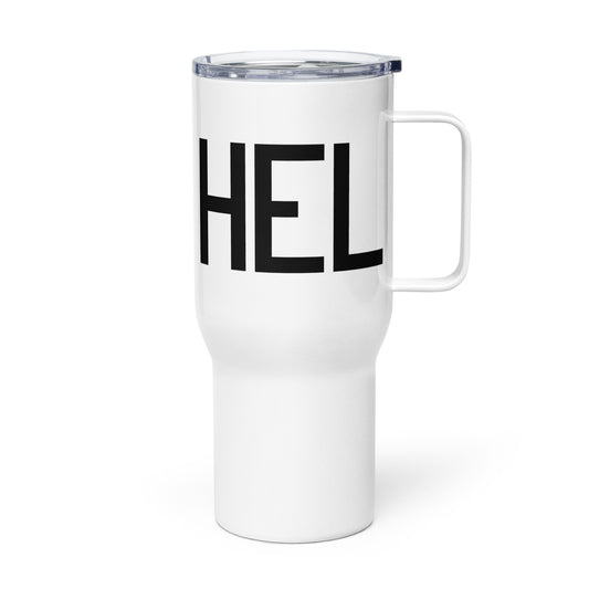 Aviation Gift Travel Mug • HEL Helsinki • YHM Designs - Image 01