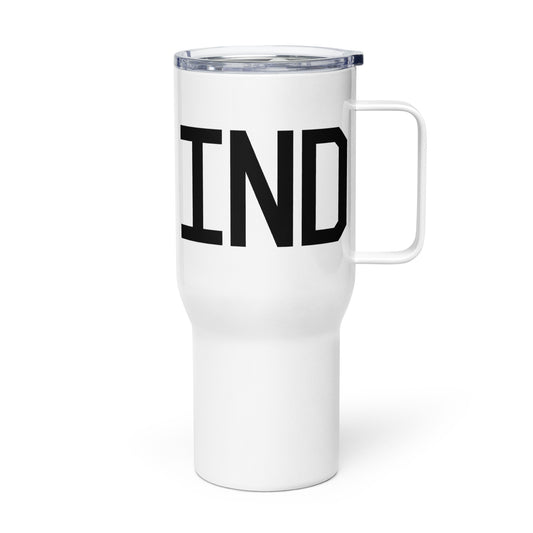 Aviation Gift Travel Mug • IND Indianapolis • YHM Designs - Image 01