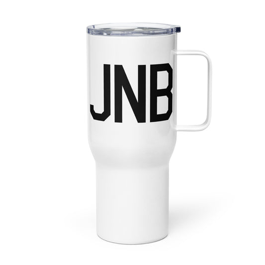 Aviation Gift Travel Mug • JNB Johannesburg • YHM Designs - Image 01