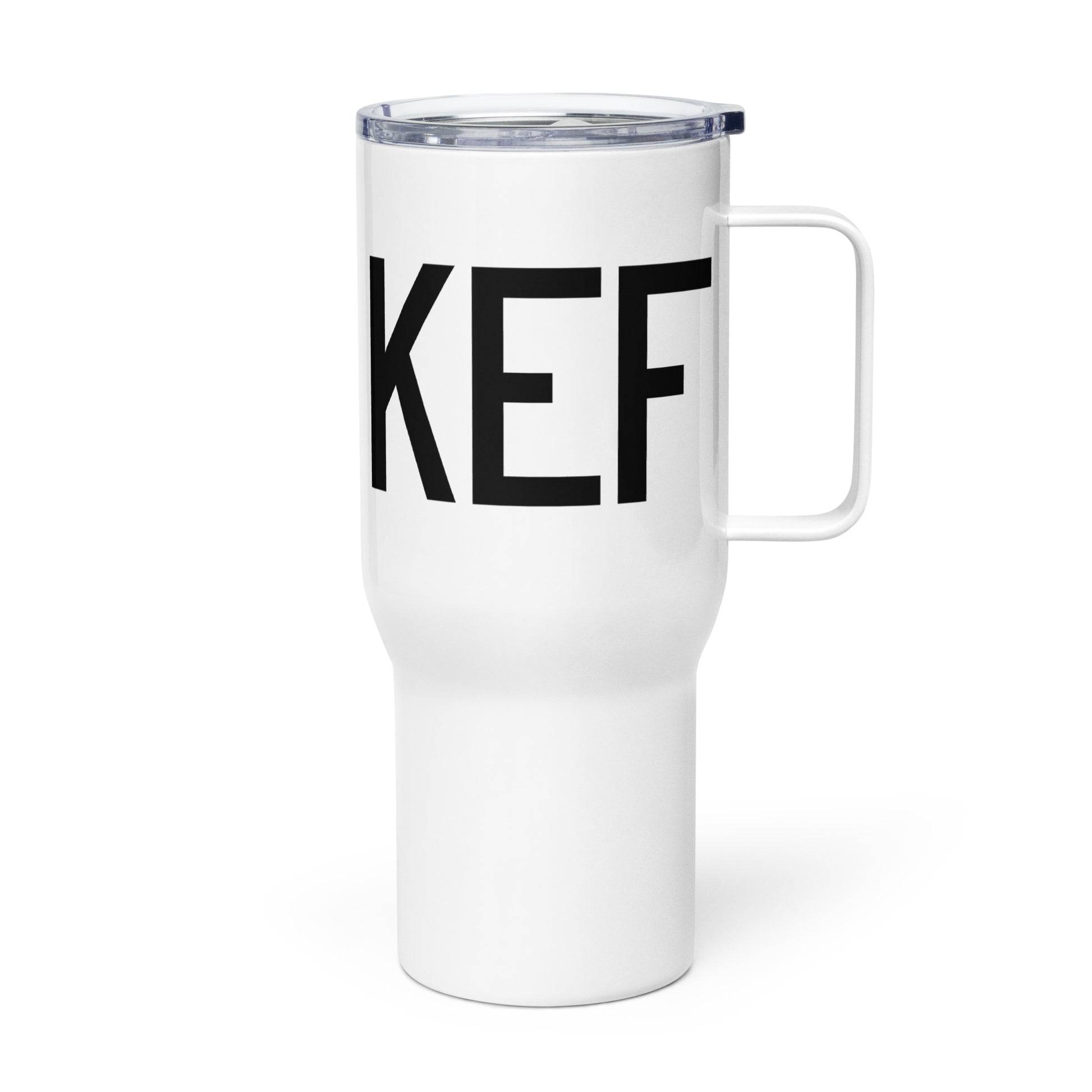 Aviation Gift Travel Mug • KEF Reykjavik • YHM Designs - Image 01
