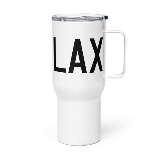 Aviation Gift Travel Mug • LAX Los Angeles • YHM Designs - Image 01