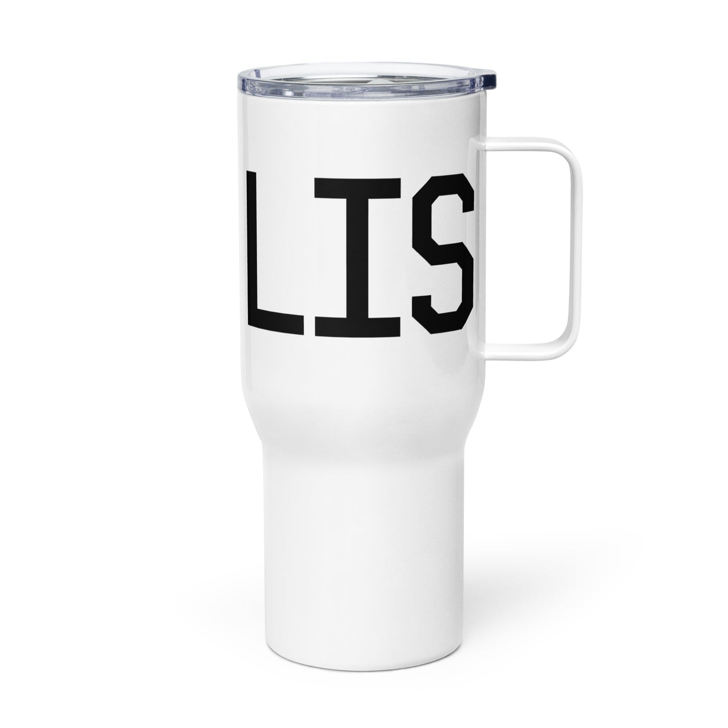 Aviation Gift Travel Mug • LIS Lisbon • YHM Designs - Image 01