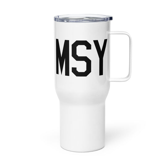 Aviation Gift Travel Mug • MSY New Orleans • YHM Designs - Image 01