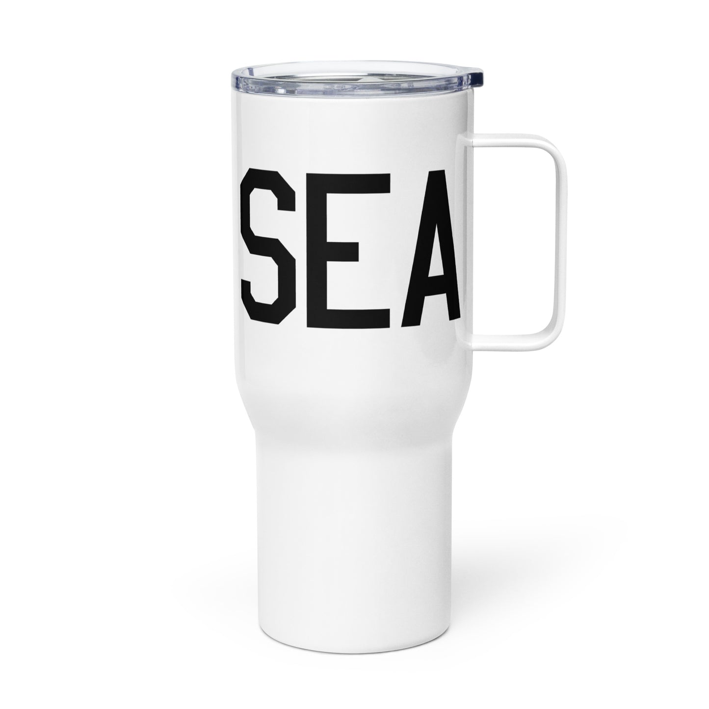 Aviation Gift Travel Mug • SEA Seattle • YHM Designs - Image 01