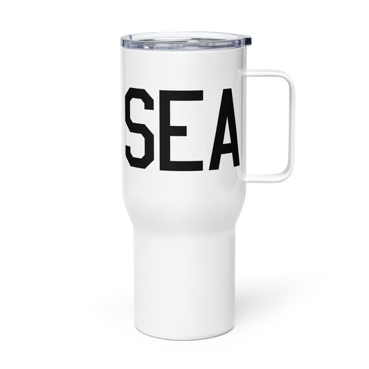 Aviation Gift Travel Mug • SEA Seattle • YHM Designs - Image 01