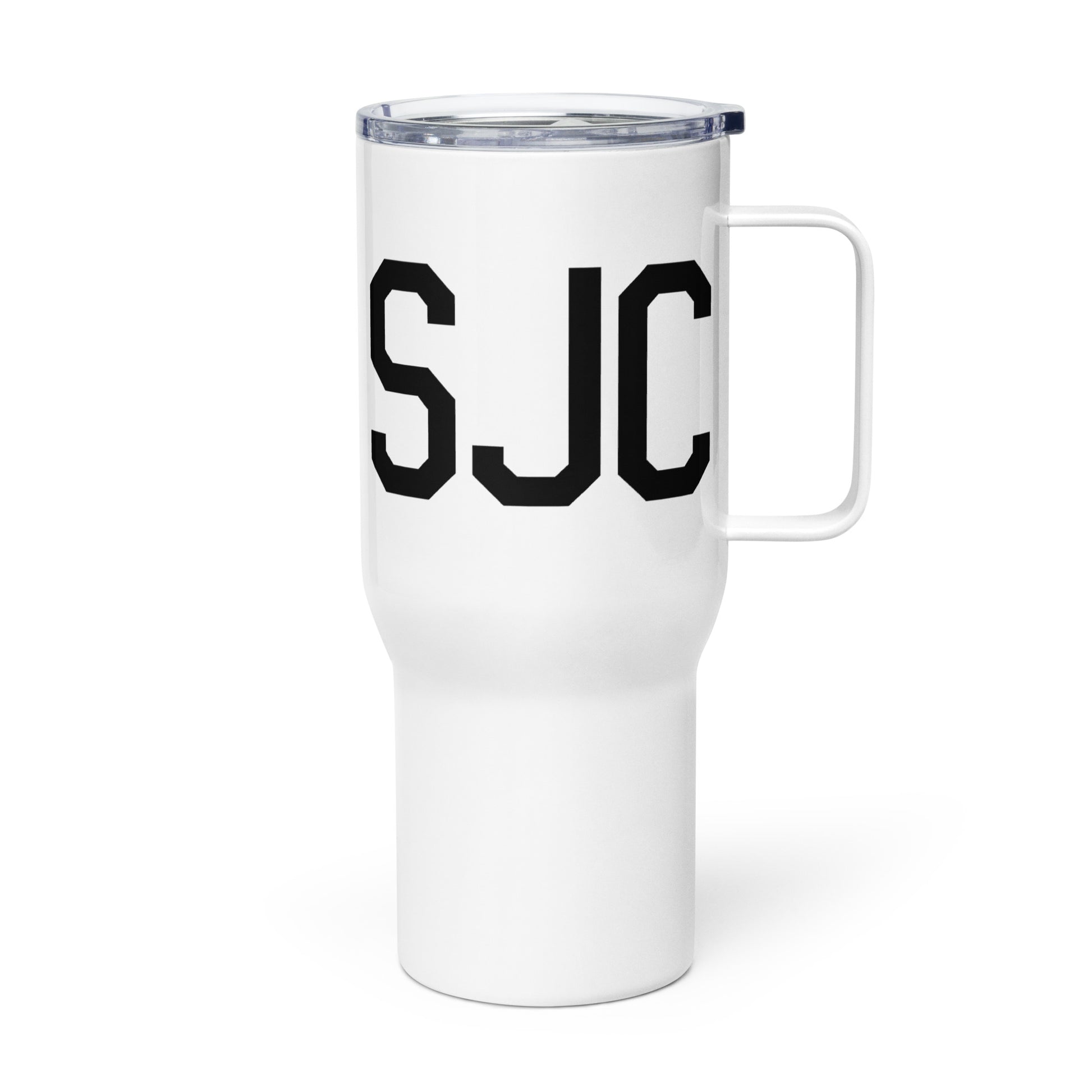 Aviation Gift Travel Mug • SJC San Jose • YHM Designs - Image 01