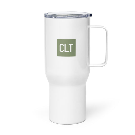 Aviation-Themed Travel Mug • CLT Charlotte • YHM Designs - Image 01