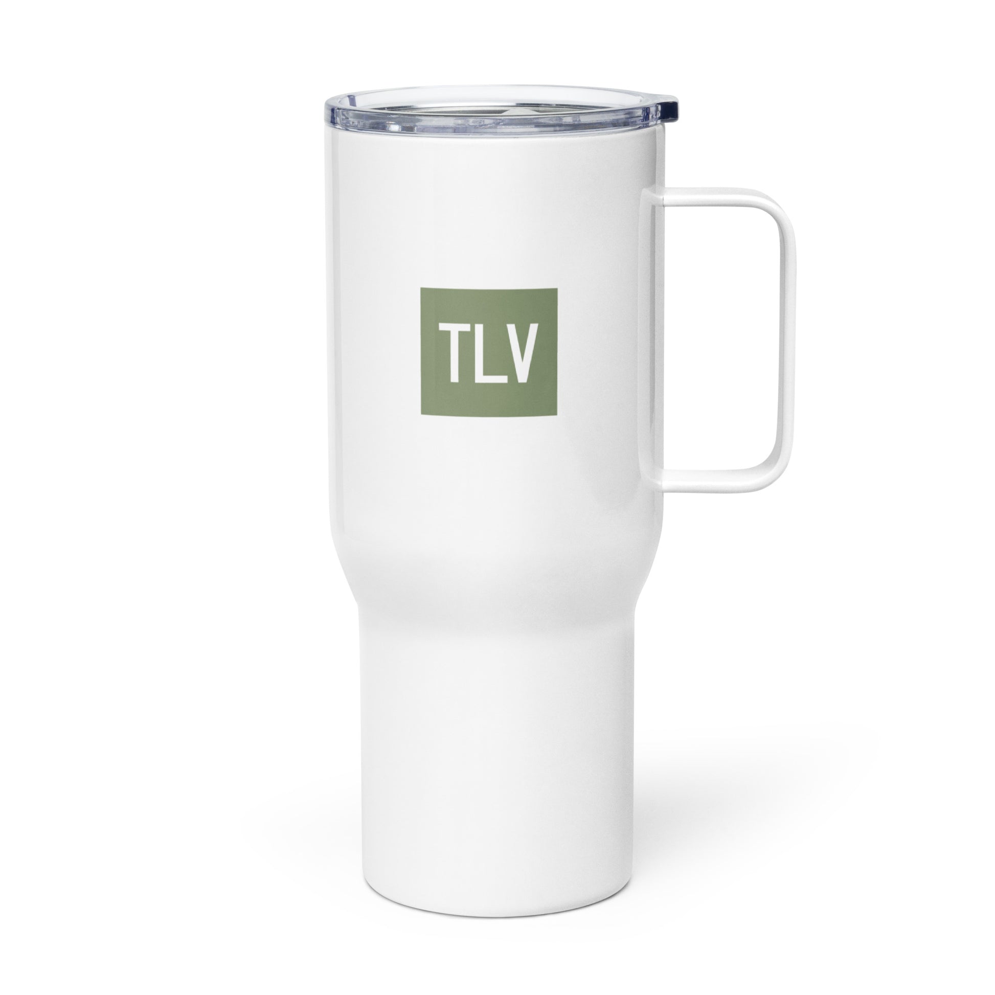 Aviation-Themed Travel Mug • TLV Tel Aviv • YHM Designs - Image 01