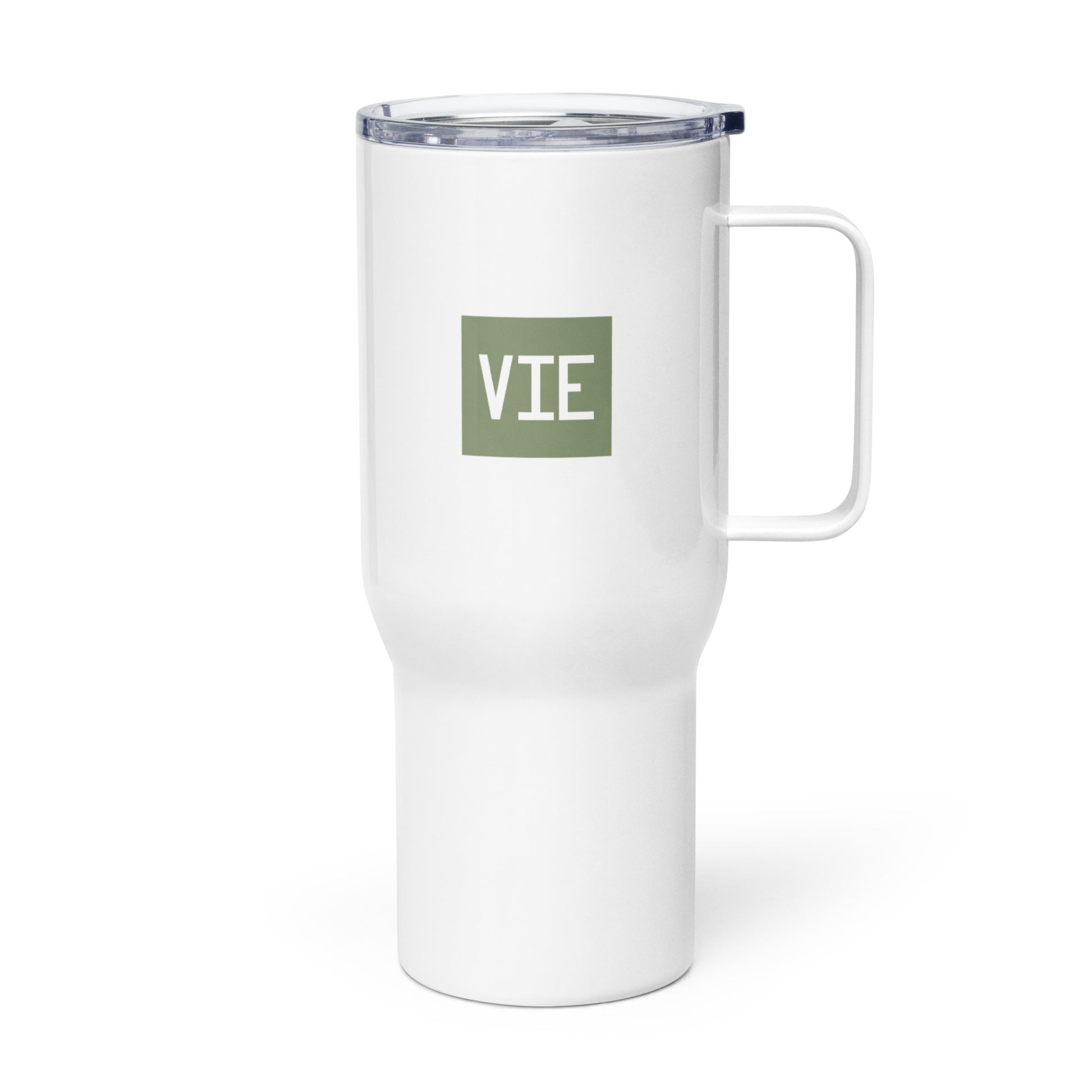 Aviation-Themed Travel Mug • VIE Vienna • YHM Designs - Image 01