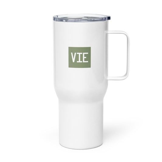 Aviation-Themed Travel Mug • VIE Vienna • YHM Designs - Image 01