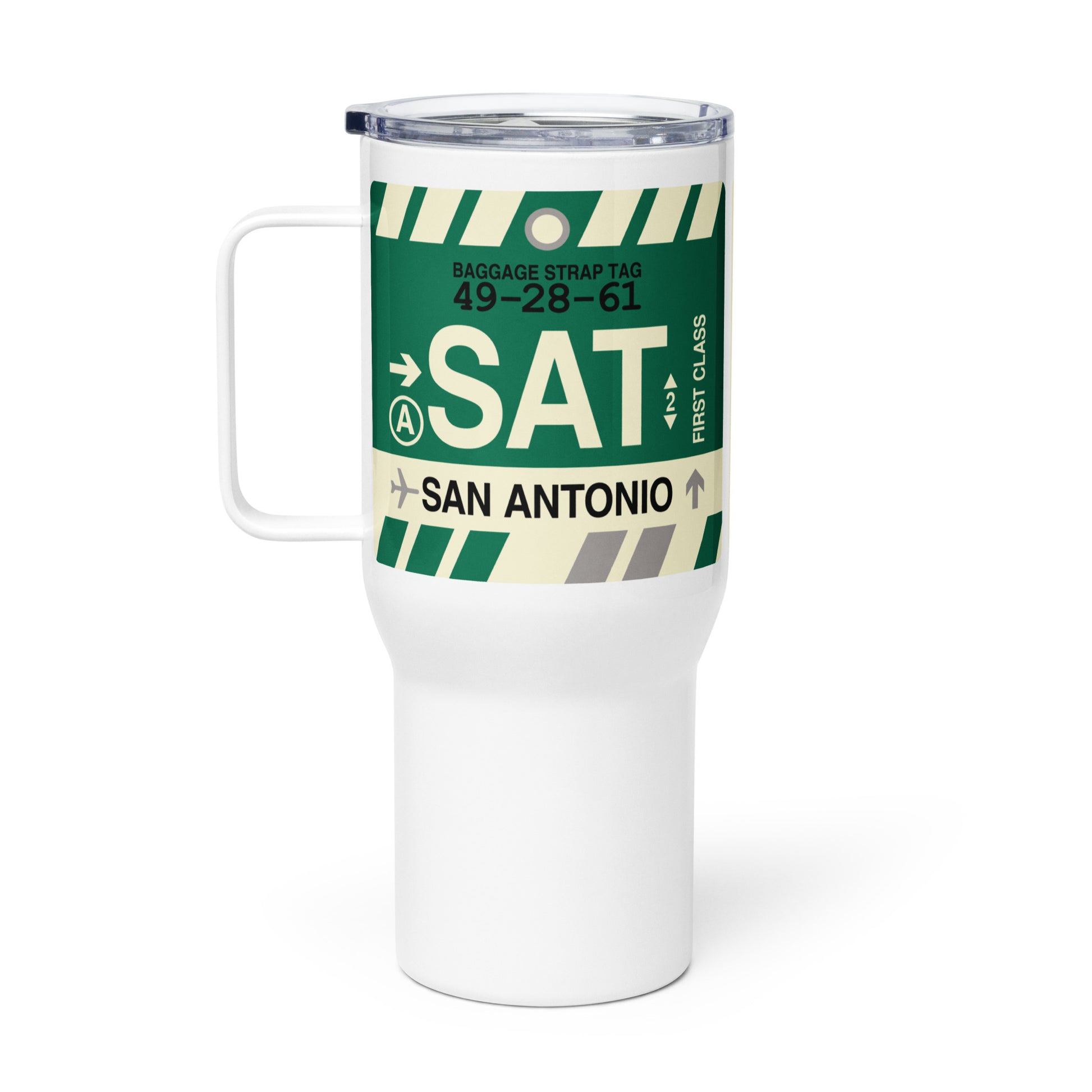 Souvenir Travel Mug • SAT San Antonio • YHM Designs - Image 02