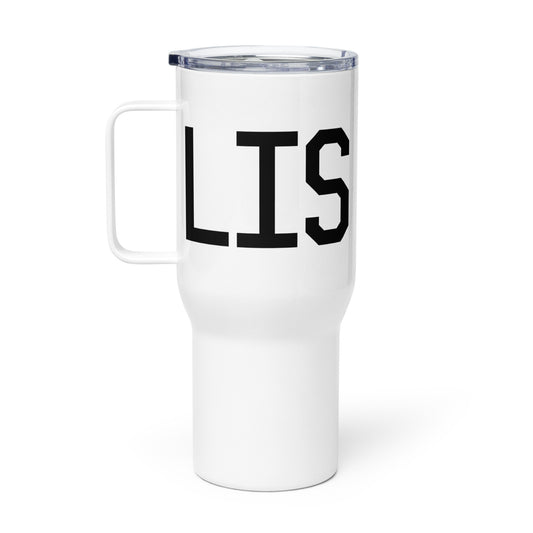 Aviation Gift Travel Mug • LIS Lisbon • YHM Designs - Image 02