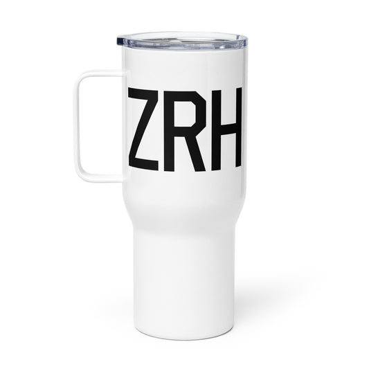 Aviation Gift Travel Mug • ZRH Zurich • YHM Designs - Image 02