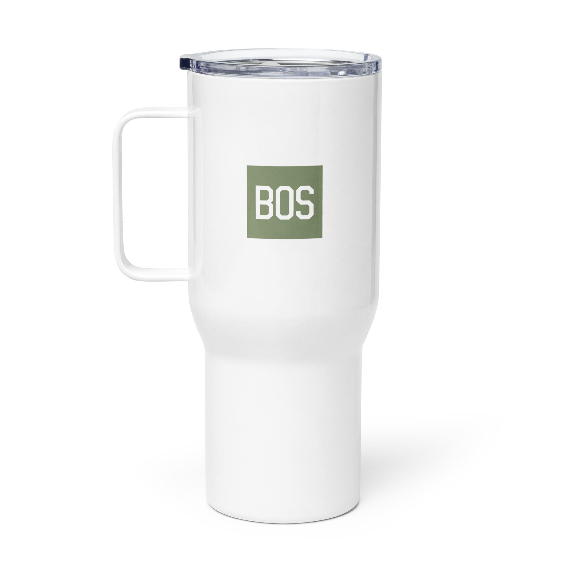 Aviation-Themed Travel Mug • BOS Boston • YHM Designs - Image 02