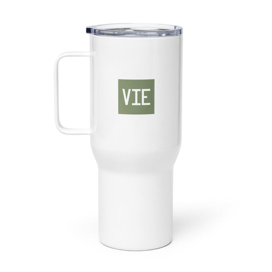 Aviation-Themed Travel Mug • VIE Vienna • YHM Designs - Image 02
