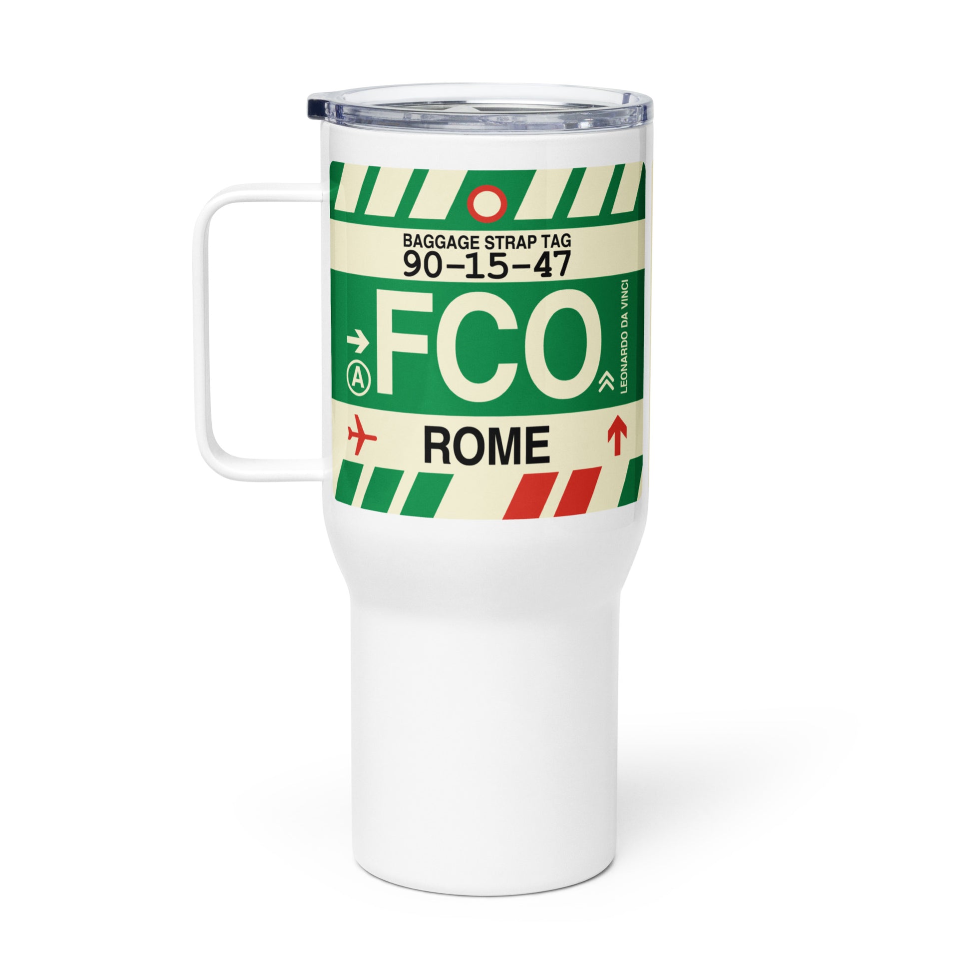 Souvenir Travel Mug • FCO Rome • YHM Designs - Image 03