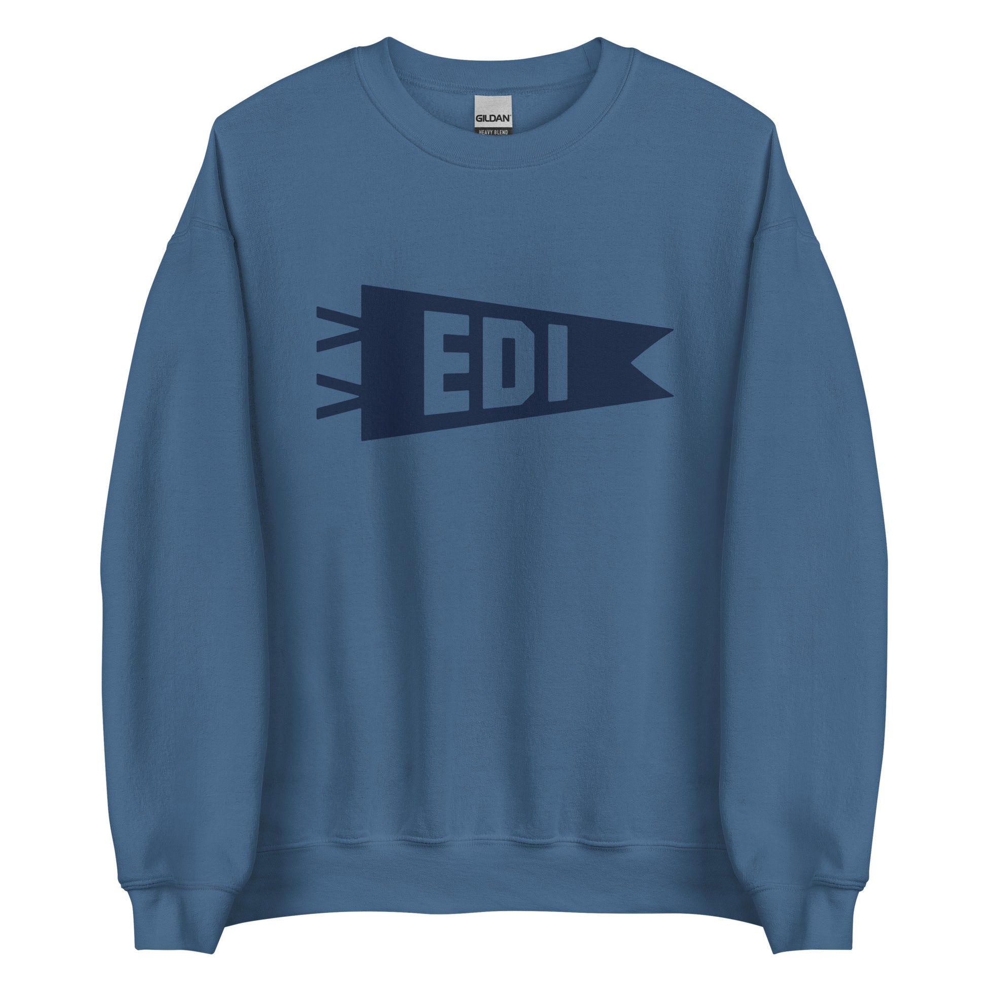 Airport Code Sweatshirt - Navy Blue Graphic • EDI Edinburgh • YHM Designs - Image 05