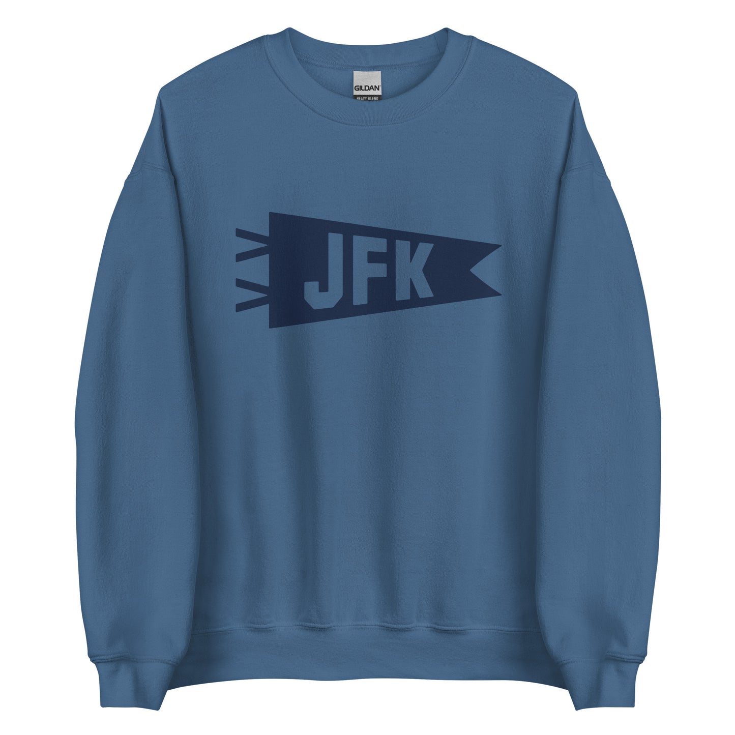Airport Code Sweatshirt - Navy Blue Graphic • JFK New York City • YHM Designs - Image 05