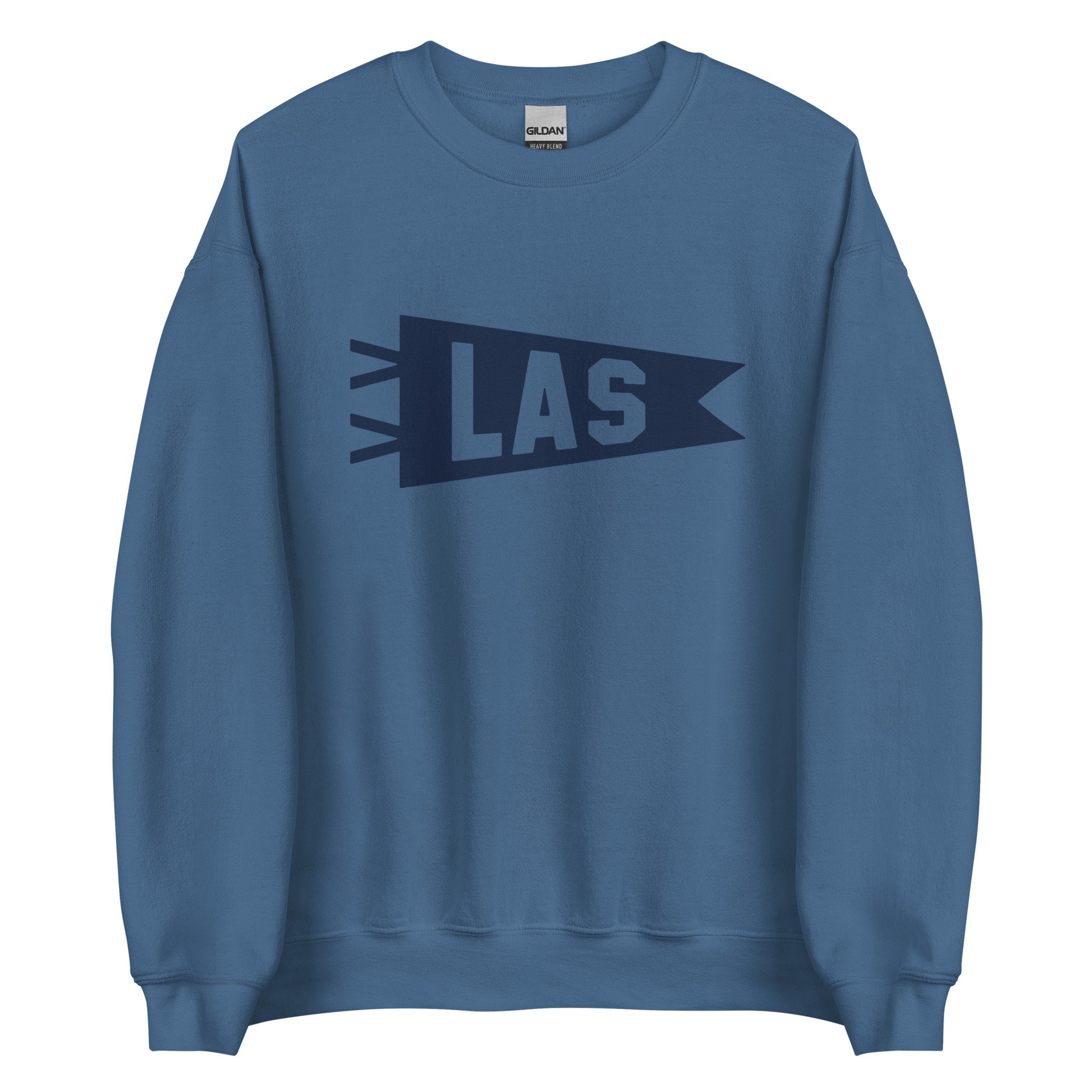 Airport Code Sweatshirt - Navy Blue Graphic • LAS Las Vegas • YHM Designs - Image 05