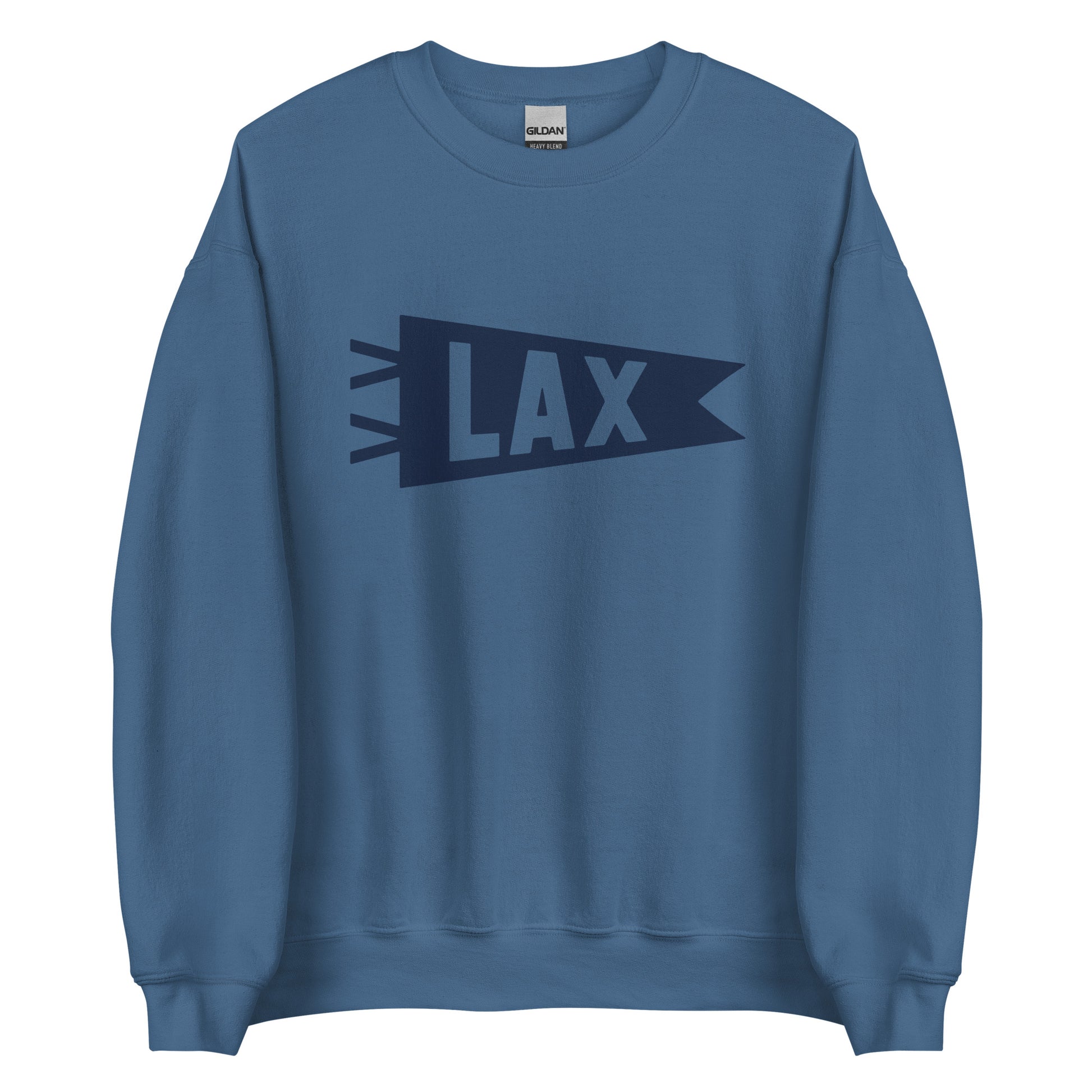 Airport Code Sweatshirt - Navy Blue Graphic • LAX Los Angeles • YHM Designs - Image 05