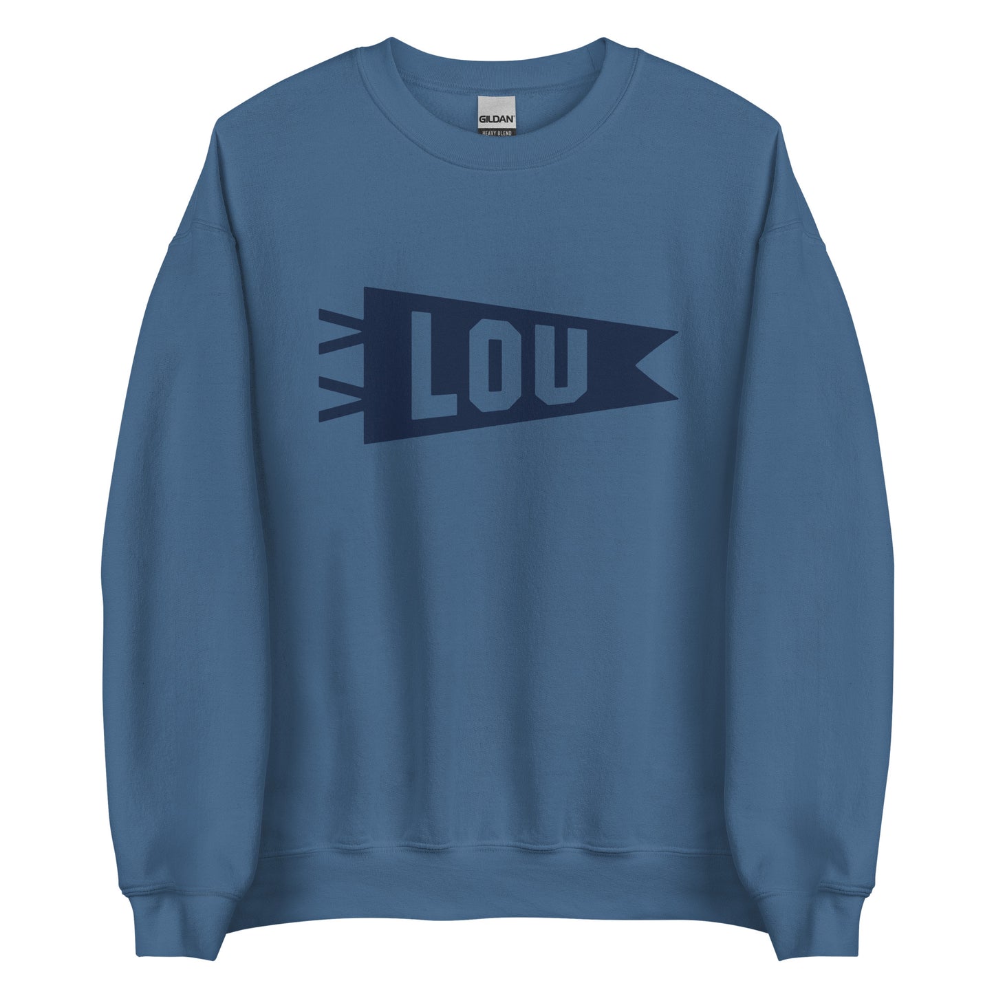 Airport Code Sweatshirt - Navy Blue Graphic • LOU Louisville • YHM Designs - Image 05