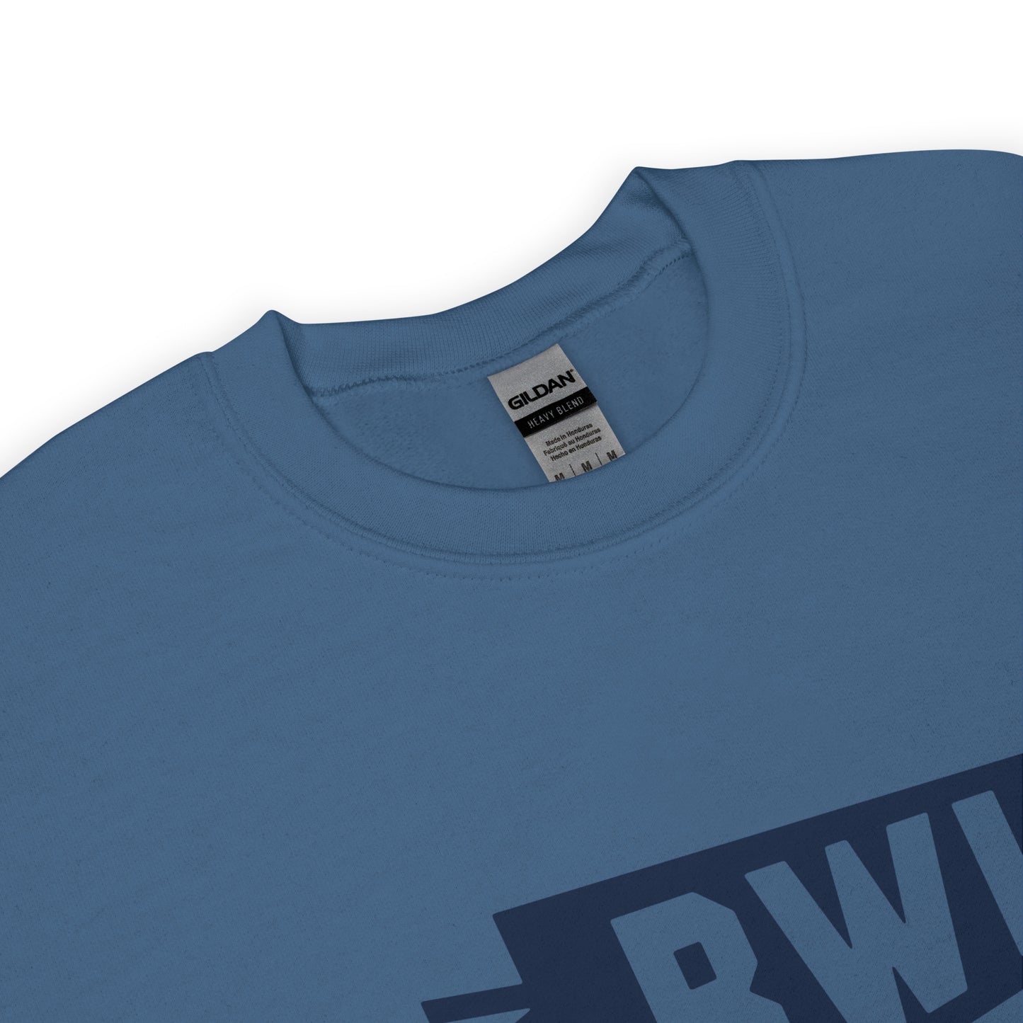Airport Code Sweatshirt - Navy Blue Graphic • BWI Baltimore • YHM Designs - Image 04