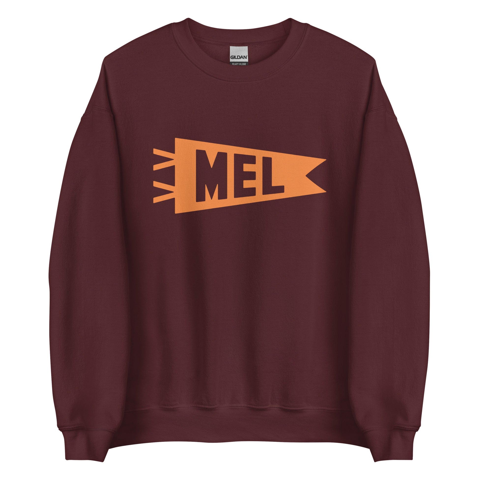 Airport Code Sweatshirt - Orange Graphic • MEL Melbourne • YHM Designs - Image 05