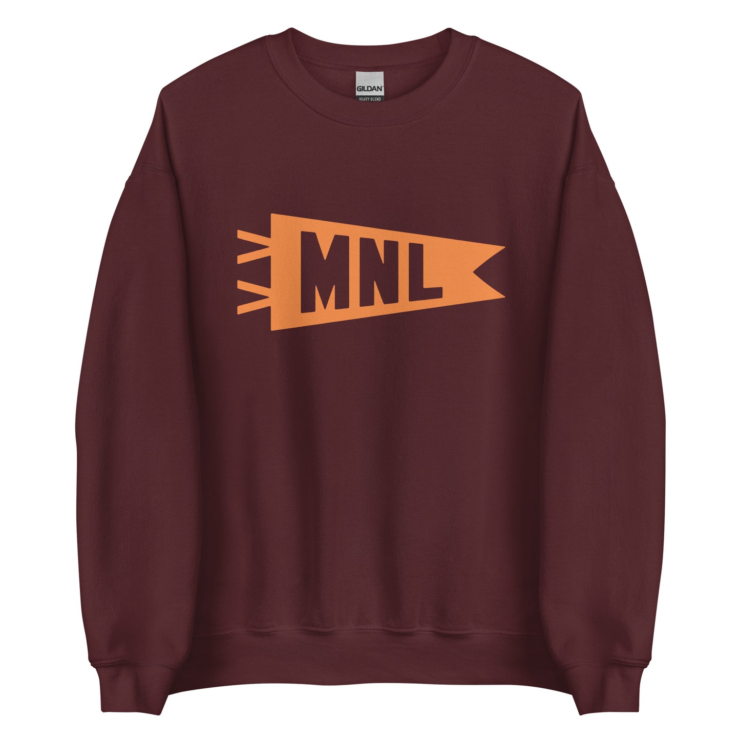 Airport Code Sweatshirt - Orange Graphic • MNL Manila • YHM Designs - Image 05