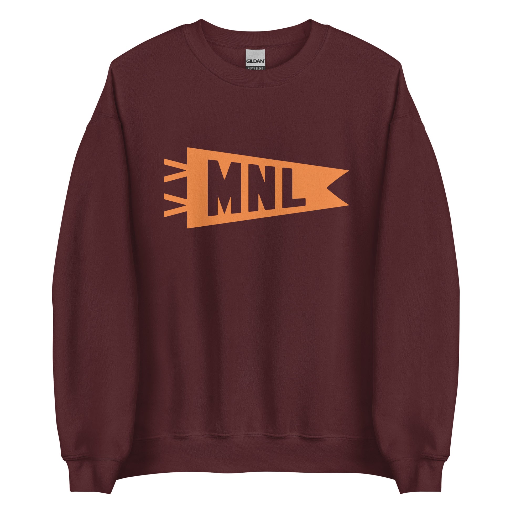 Airport Code Sweatshirt - Orange Graphic • MNL Manila • YHM Designs - Image 05