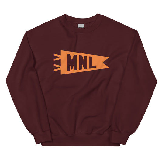 Airport Code Sweatshirt - Orange Graphic • MNL Manila • YHM Designs - Image 02