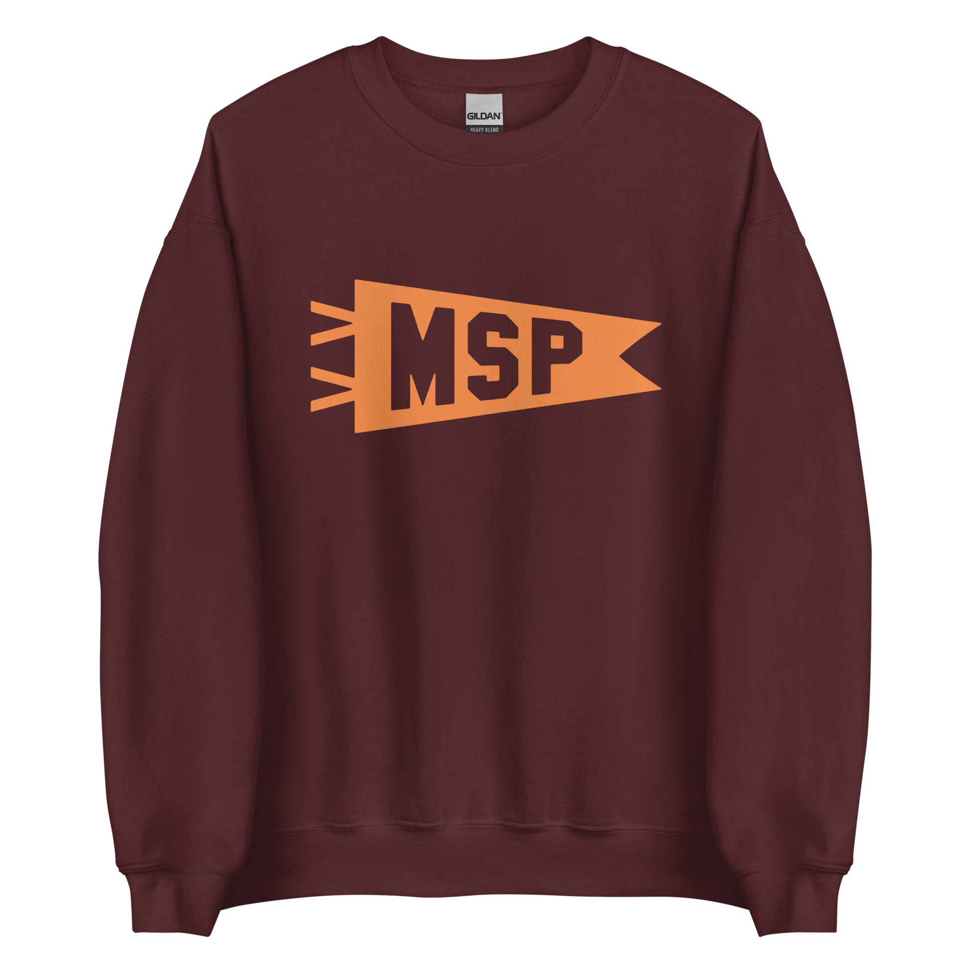 Airport Code Sweatshirt - Orange Graphic • MSP Minneapolis • YHM Designs - Image 05