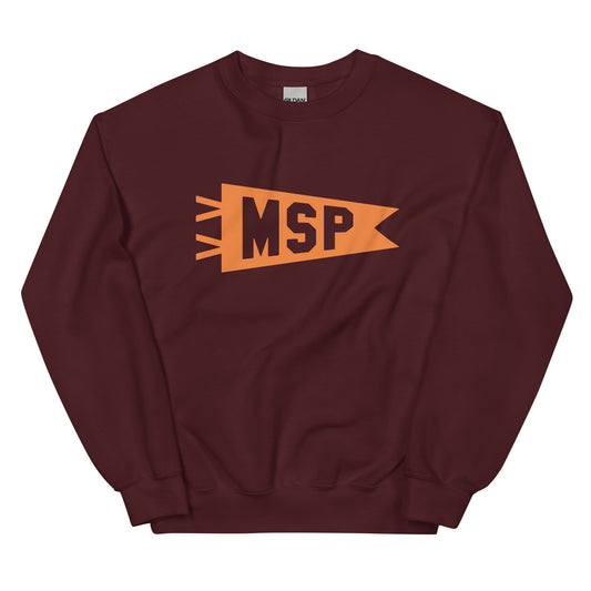 Airport Code Sweatshirt - Orange Graphic • MSP Minneapolis • YHM Designs - Image 02
