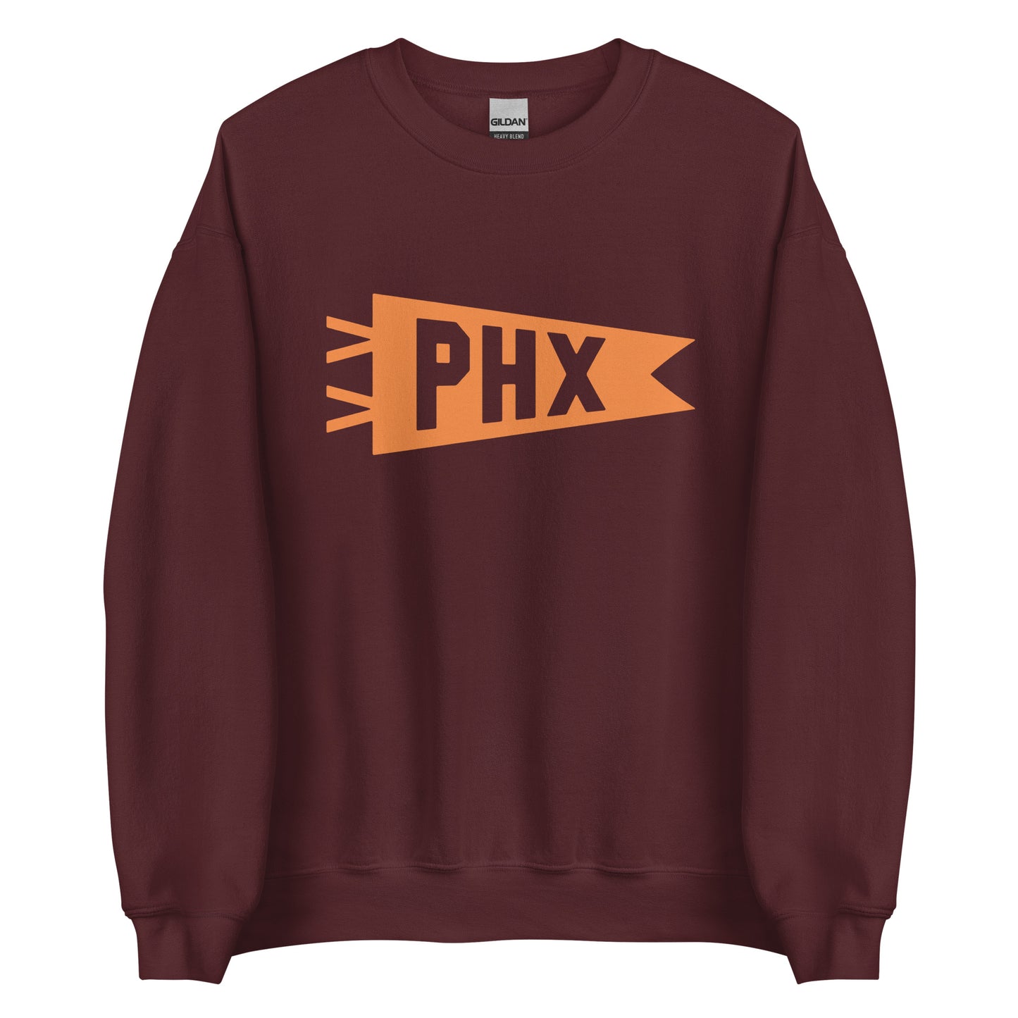 Airport Code Sweatshirt - Orange Graphic • PHX Phoenix • YHM Designs - Image 05